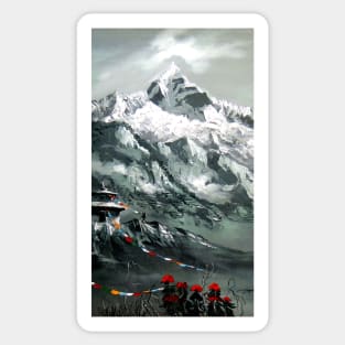 Panoramic View Of Mountain Everest Sticker